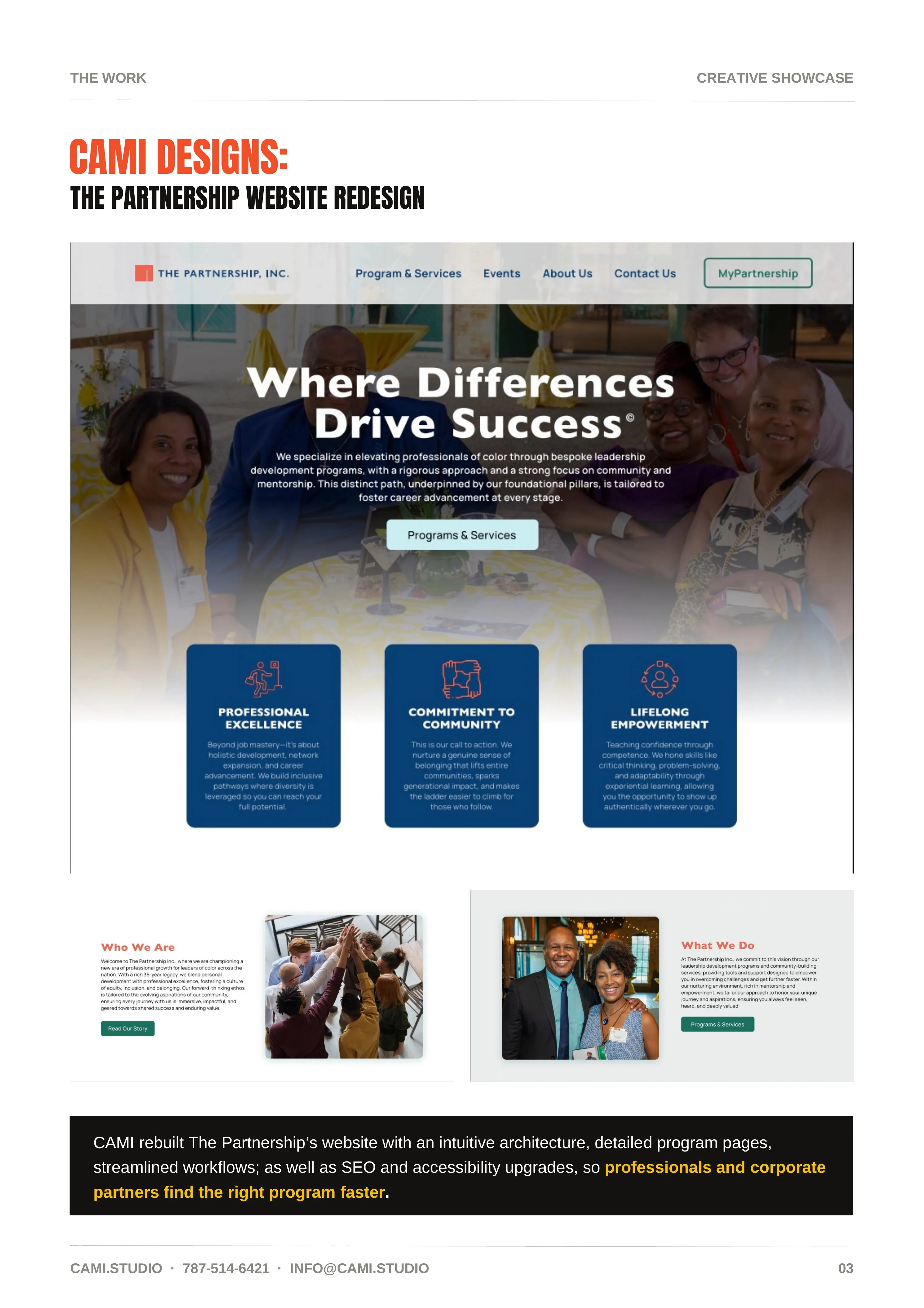 The Partnership, Inc.: Website redesign