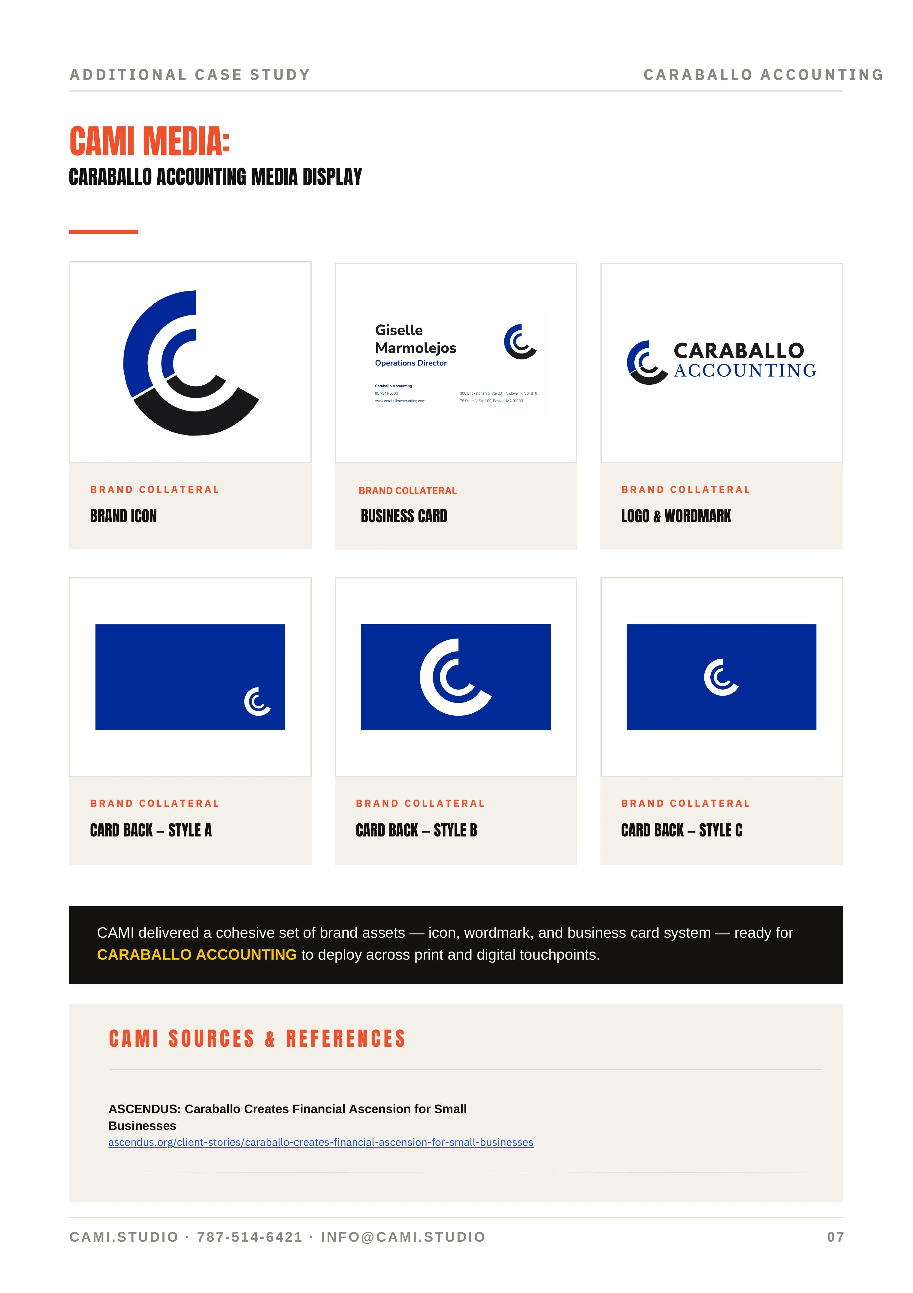 Caraballo Professional Development: Caraballo Accounting brand collateral